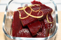 Honey Serrano Vinegar Pickled Heirloom Beets
