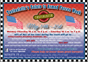 Tastealotta's Salute to Armed Forces Week  May 14th - 21st