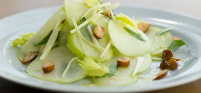 Apple and Manchego Salad with Marcona Almonds