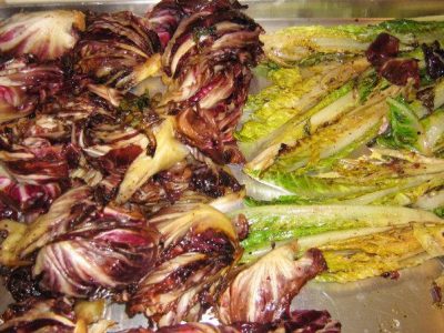 Grilled Radicchio & Hearts of Romaine with Shaved Pecorino