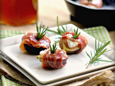 Quince Mousse & Prosciutto Wrapped Figs